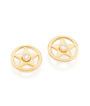 GOLD EARRING WITH ZIRCONIA