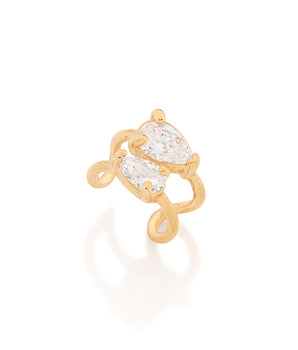 GOLD EARRING WITH ZIRCONIA