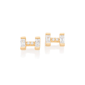 GOLD EARRING WITH ZIRCONIA