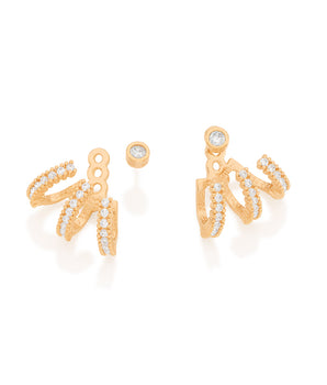 GOLD EARRING WITH ZIRCONIA