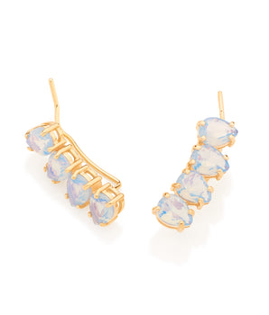 GOLD EARRING WITH CRYSTAL