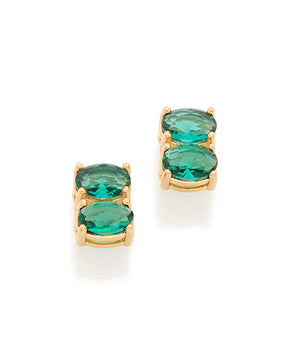 GOLD EARRING WITH CRYSTAL