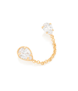 GOLD CHAIN DROP EARRING