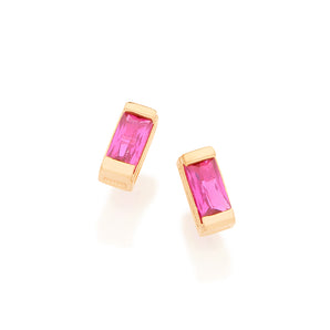 GOLD EARRING WITH ZIRCONIA