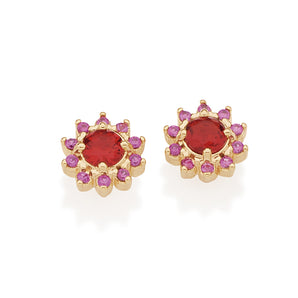GOLD EARRING WITH ZIRCONIA