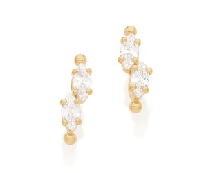 GOLD EARRING WITH ZIRCONIA