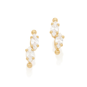 GOLD EARRING WITH ZIRCONIA
