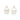 GOLD EARRING WITH PEARL AND ZIRCONIA