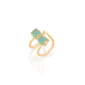 GOLD EARRING WITH CRYSTAL