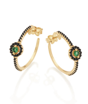 GOLD PLATED EARRING WITH ZIRCONIA