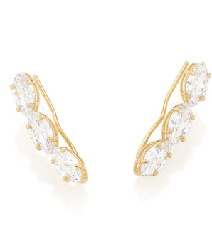 GOLD EARRING WITH ZIRCONIA