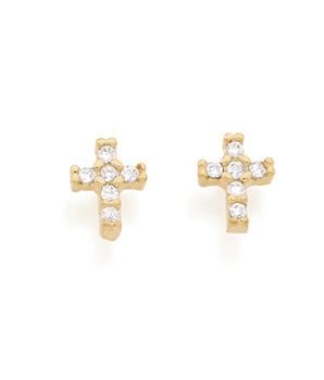 GOLD EARRING WITH ZIRCONIA