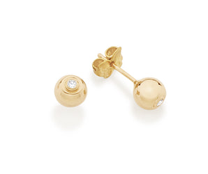 GOLD EARRING WITH ZIRCONIA