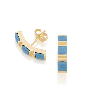 GOLD EARRING WITH CRYSTAL