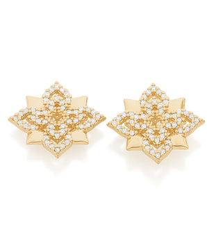 GOLD EARRING WITH ZIRCONIA