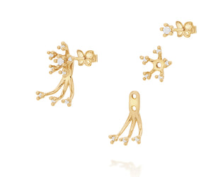 GOLD EARRING WITH ZIRCONIA