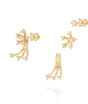 GOLD EARRING WITH ZIRCONIA