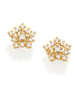 GOLD EARRING WITH ZIRCONIA