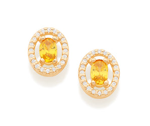 GOLD HALO EARRING IN YELLOW