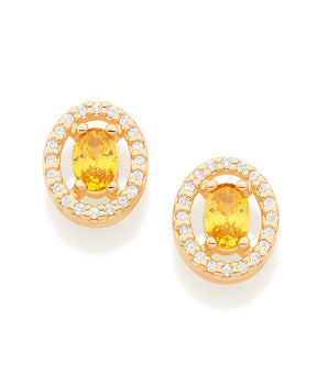 GOLD HALO EARRING IN YELLOW