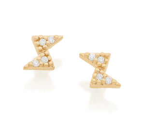 GOLD LIGHTNING EARRING