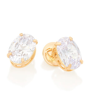 GOLD EARRING WITH ZIRCONIA