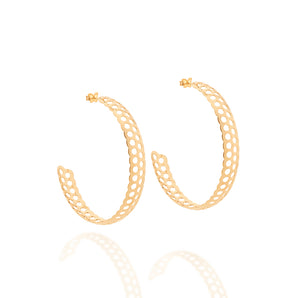 GOLD HOLLOW CIRCLES HOOP