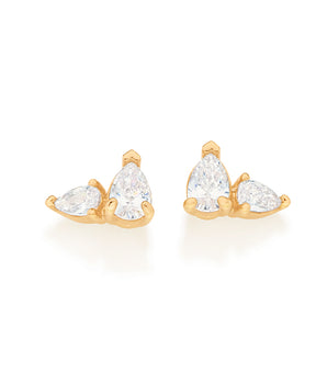 GOLD BRIGHT LIGHT EARRING IN WHITE