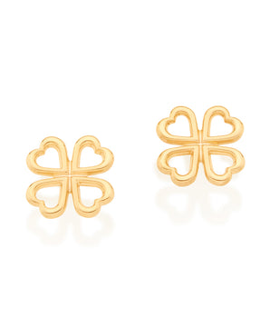GOLD CLOVER EARRING