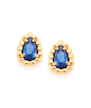 GOLD JOY STUD EARRINGS IN BLUE