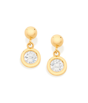 GOLD RETRO SMALL DANGLY EARRINGS
