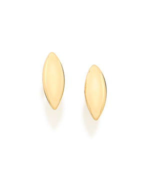 GOLD TINY LEAF STUD EARRINGS