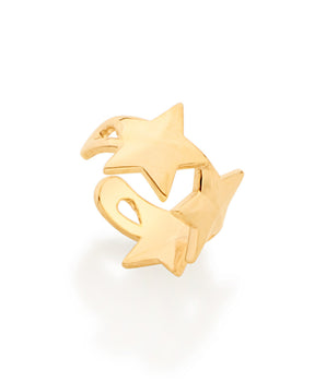 GOLD STAR BAND EAR CUFF