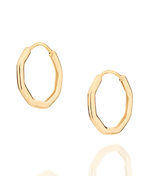 GOLD GEOMETRIC HOOP EARRINGS