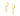 GOLD POINT OF LIGHT HUGGIE EARRINGS