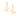 GOLD BUTTERFLY OUTLINE HUGGIE EARRINGS