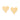 GOLD OPAQUE HEART MAXI STUD EARRINGS