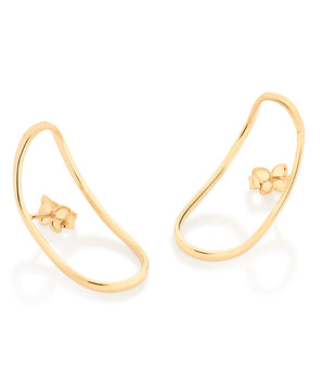 GOLD HOLLOW OVAL EARRINGS