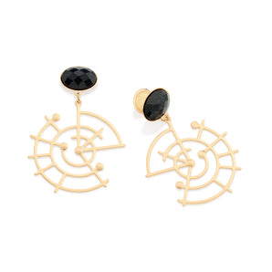 GOLD NIGHT SKY EARRINGS