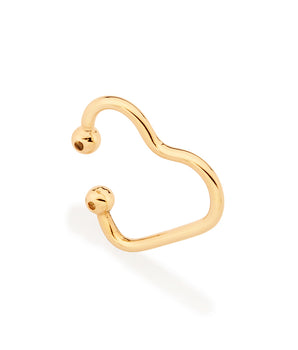 GOLD HEART EAR CUFF