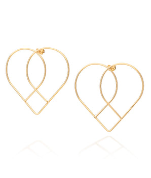 GOLD BROKEN HEART MAXI EARRINGS