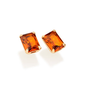 GOLD PLATED EARRING WITH CRYSTAL