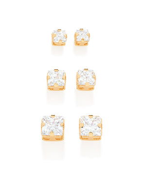 GOLD POINT OF LIGHT TOO STUD EARRINGS KIT