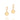 GOLD SPHERE HUGGIE EARRINGS