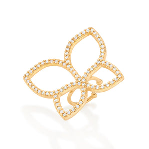GOLD PLATED EARRING WITH ZIRCONIA