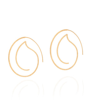 GOLD CATCHING FIRE HOOP EARRINGS