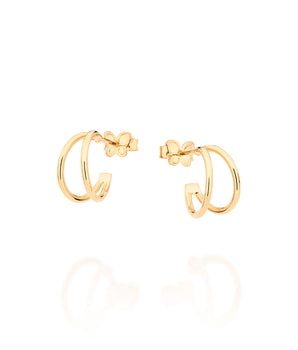 GOLD RINGS OF FIRE SMALL HOOP EARRINGS