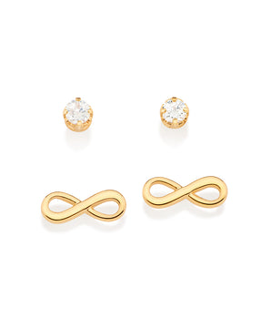 GOLD INFINITY SIGN EARRING KIT
