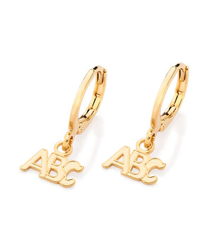 GOLD ABC KIDS HUGGIE EAARRINGS