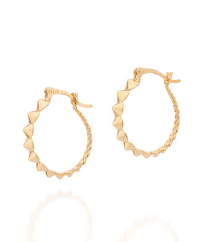 GOLD SPIKES HOOP EARRINGS